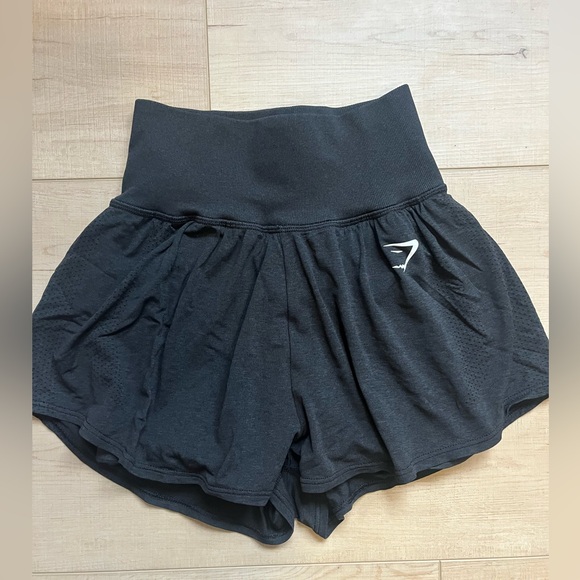 Gymshark Pants - Gymshark Black Women's Athletic Shorts Lined, High Waisted, Size Small